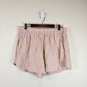 Patagonia Women's Size XL Garden Island Shorts Evening Mauve Striped 58176 Hemp